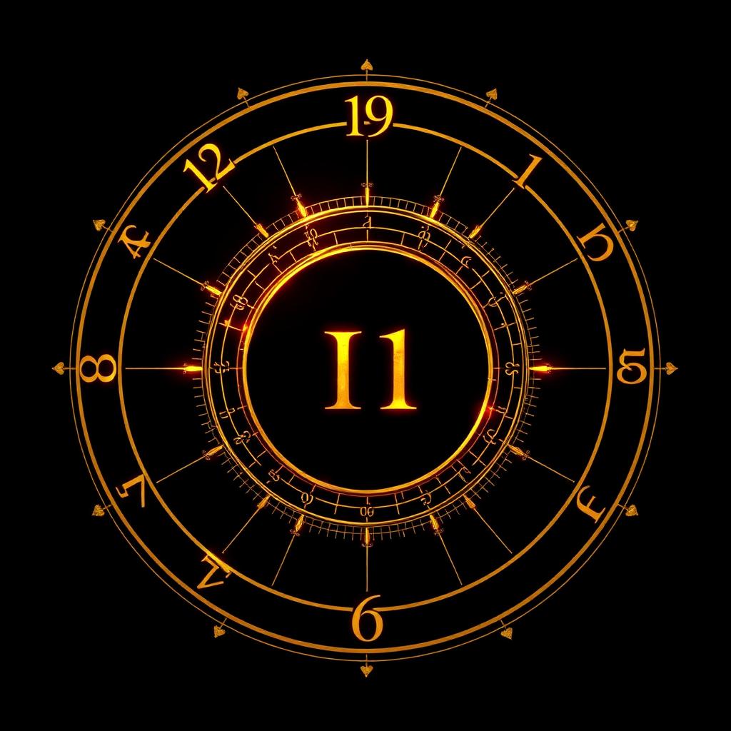 Glowing numerology wheel